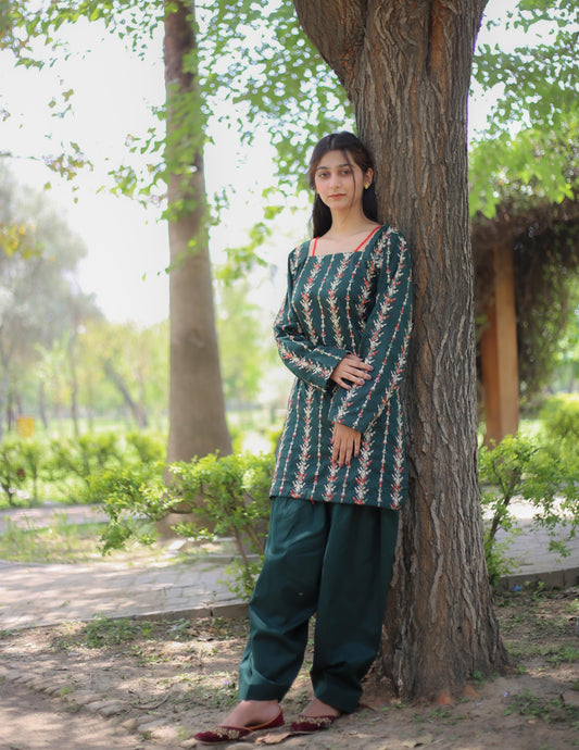 Mint – Colorful Embroidered Dress with Crystal Neckline | Zyphoria