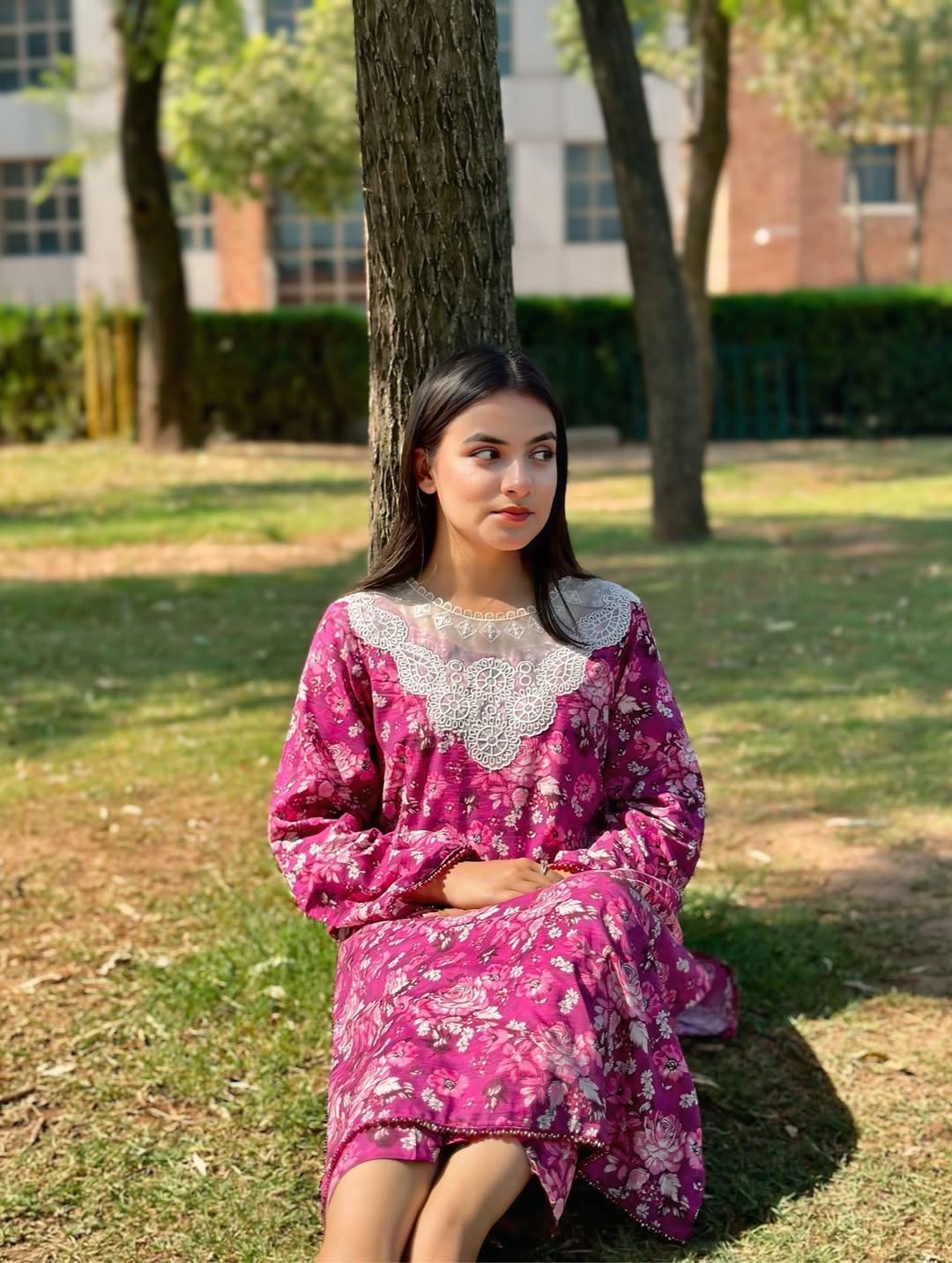 Blossom – Floral Printed Dress with Refined Neckline | Zyphoria